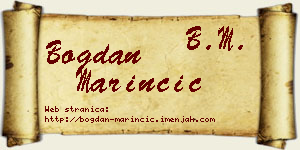 Bogdan Marinčić vizit kartica